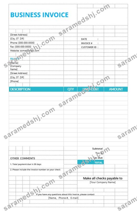 Basic Business Invoice Template
